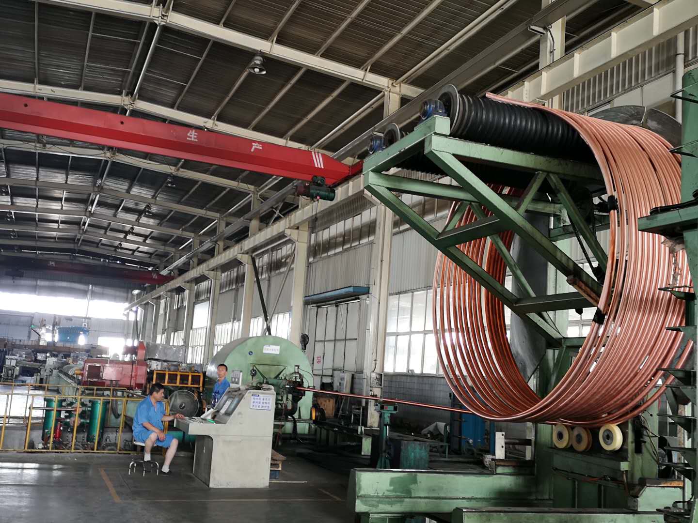 銅管生(shēng)産現(xiàn)場(chǎng)-連鑄連軋機(jī)